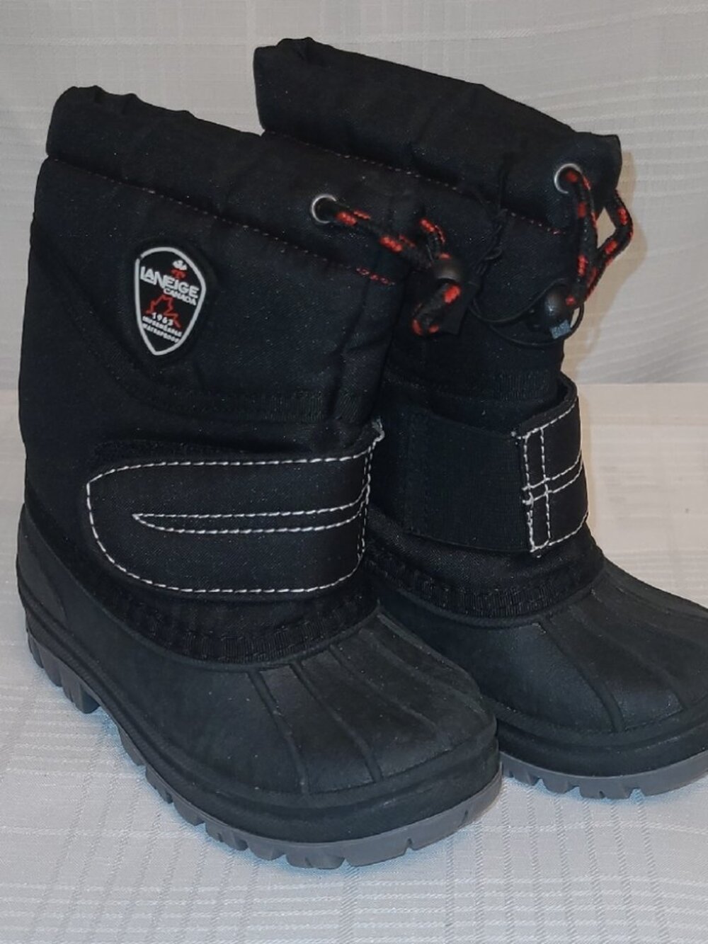 Laneige Canada Black Toddler Kids Waterproof Winter Snow Rain Boots Sz 9 - NWOT - Picture 1 of 6